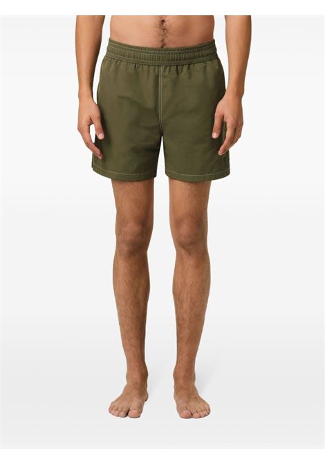 Green contrast-stitching swim shorts Ami paris - men AMI PARIS | HBW006PA0027376